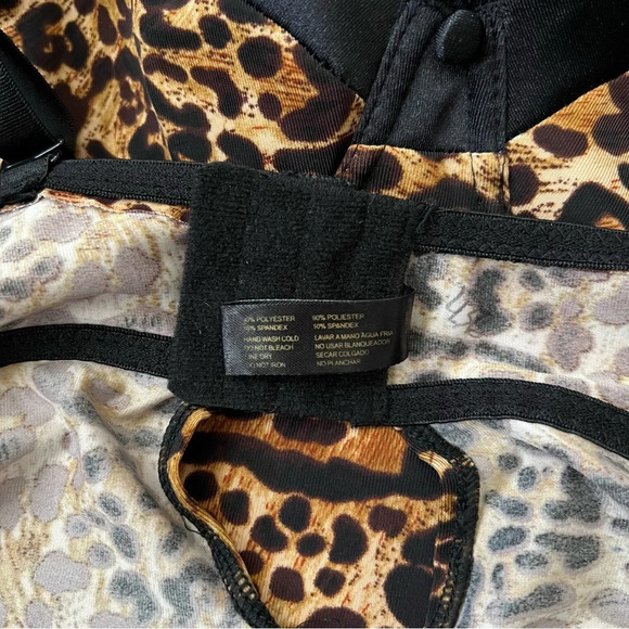 MARILYN MONROE 1X Sexy Animal Print Bodycon Fashion Shaping Slip 5-Way Silky EUC - Picture 3 of 5